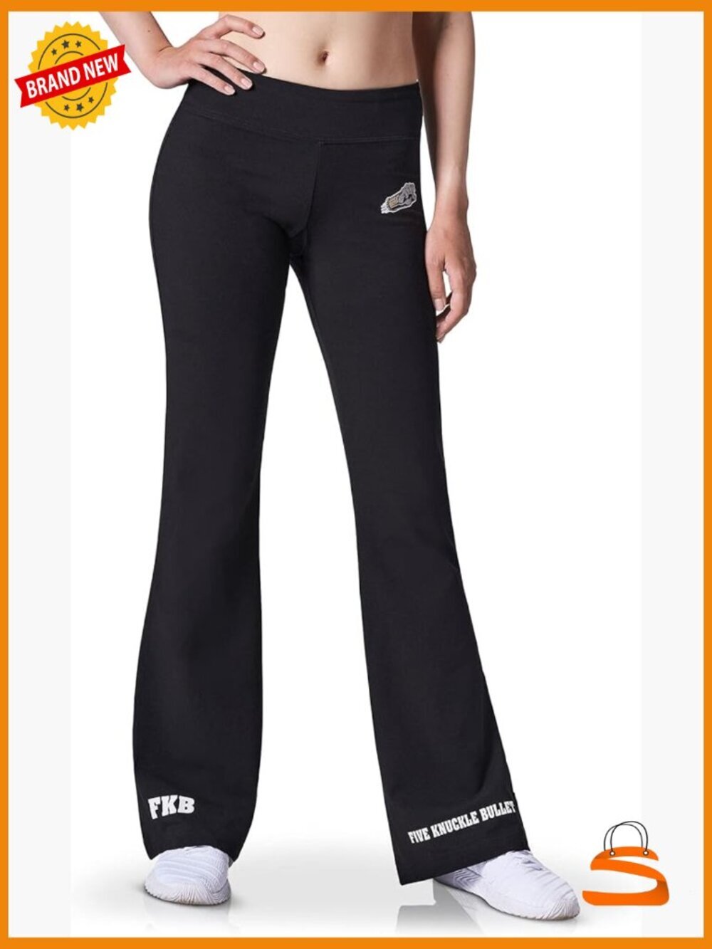 Cotton Spandex Fitness Pants High Rise Flared Yoga Pants